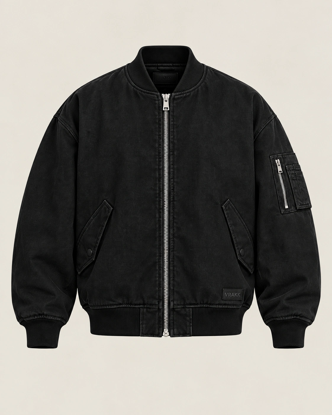 Industrial Bomber in Black, front view