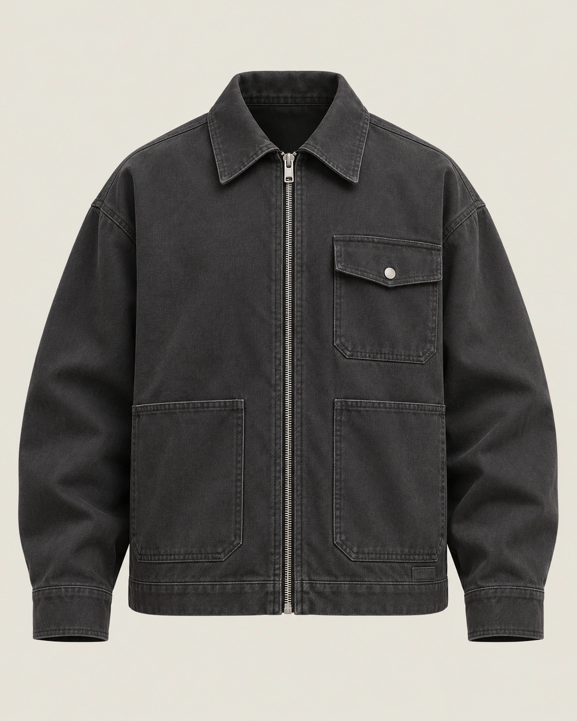 Division Utility Jacket in Charcoal, front view