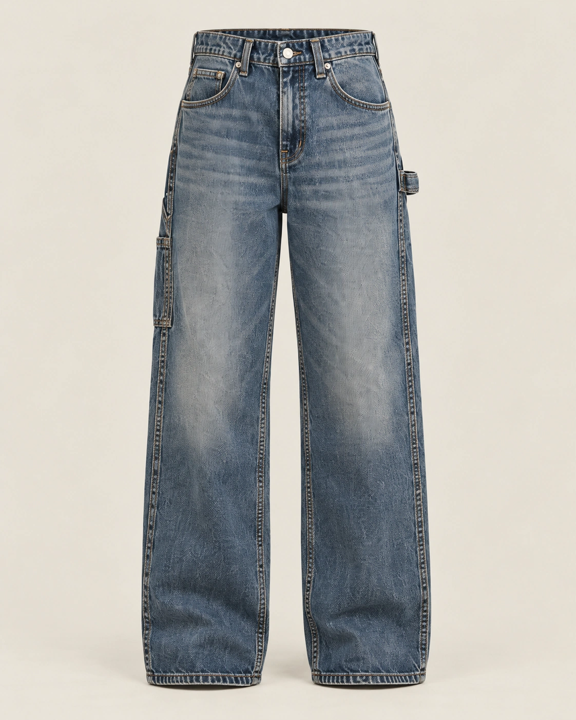 Carpenter Denim in Vintage Blue, front view