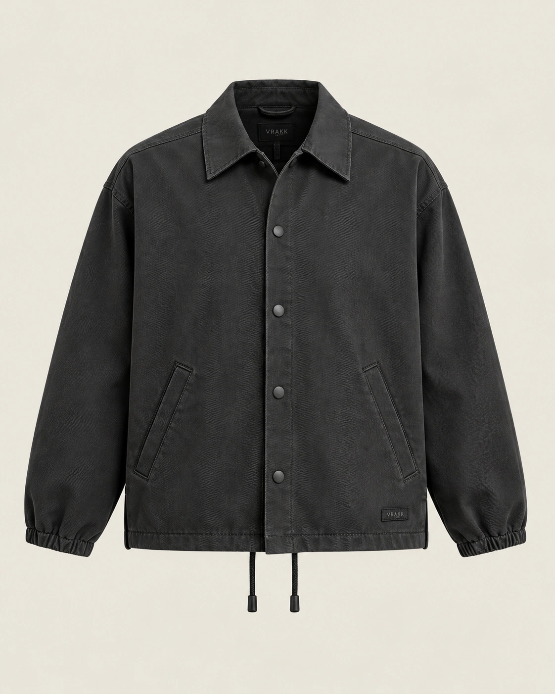 Transit Coach Jacket in Charcoal, front view